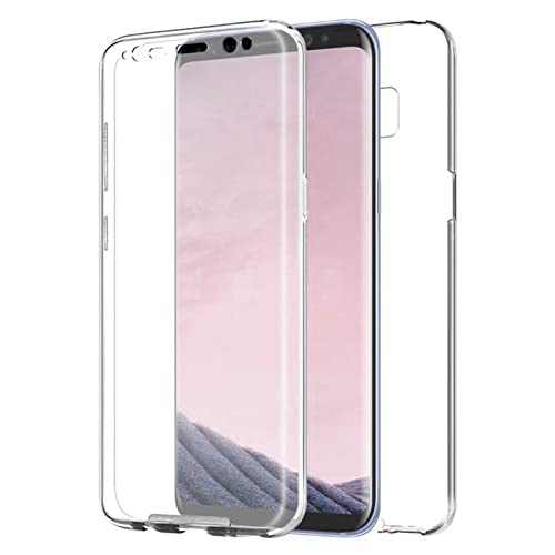 TBOC Hülle für Samsung Galaxy S8 Plus - S8+ (6.2") - Cover [Transparent] Komplett [Silikon TPU] Full Body [360 Grad] Schutzhülle Vorder und Hinten Seite Ultra Dünn Handy Tasche Anti Kratzer von TBOC