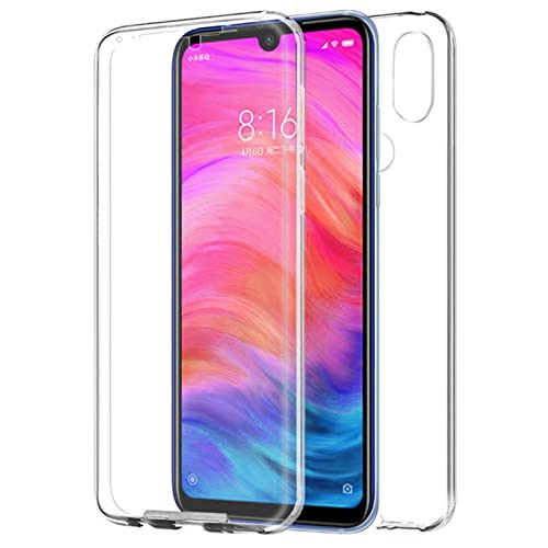 TBOC Hülle für Xiaomi Redmi Note 7 - Redmi Note7 [6.3"] - Cover [Transparent] Komplett [Silikon TPU] Full Body [360 Grad] Schutzhülle Vorder Hinten Seite Ultra Dünn Handy Tasche Anti Fingerabdruck von TBOC
