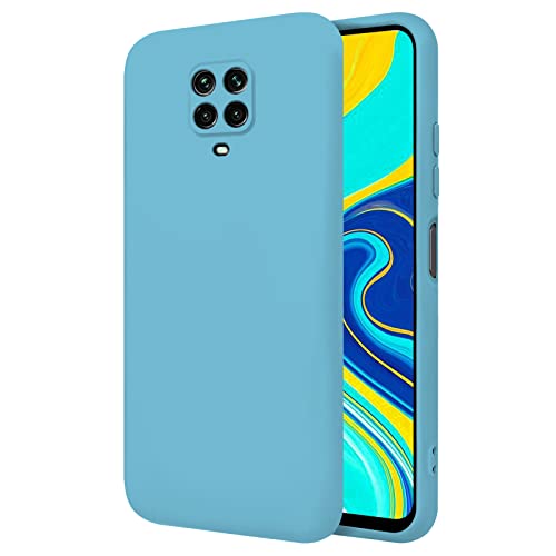 TBOC Hülle für Xiaomi Redmi Note 9S-Note 9 Pro [6.53"] Starre Hülle [Hellblau] Premium Flüssig Silikon [Soft Touch] Mikrofaser Innenfutter [Schützt die Kamera] rutschfest Widerstandsfähige Kratzer von TBOC