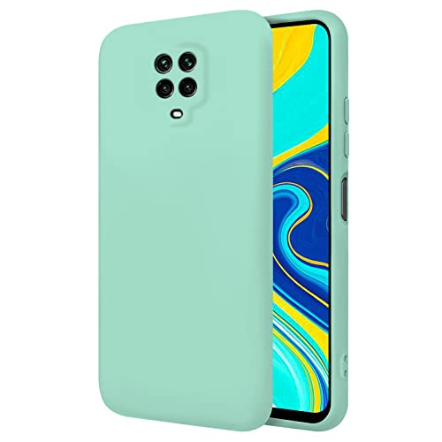 TBOC Hülle für Xiaomi Redmi Note 9S- Note 9 Pro [6.53"] Starre Hülle [Türkis] Flüssig Silikon [Soft Touch] Mikrofaser Innenfutter [Schützt die Kamera] rutschfest Widerstandsfähige Kratzer von TBOC