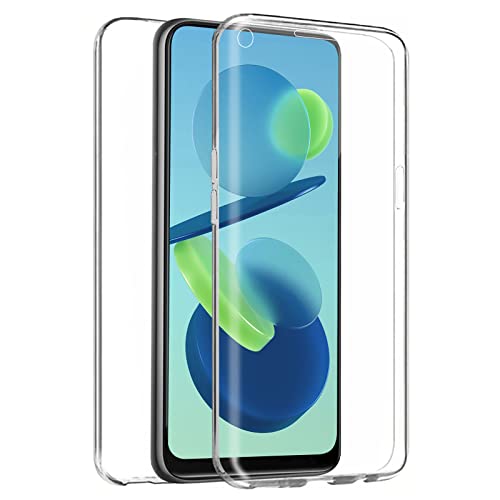 TBOC Hülle kompatibel mit Oppo A54 5G - Oppo A74 5G [6.5 Zoll] - Cover [Transparent] Komplett [Silikon TPU] Full Body [360 Grad] Schutzhülle Vorder Hinten Seite Ultra Dünn Handy Anti Fingerabdruck von TBOC