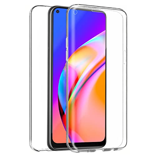 TBOC Hülle kompatibel mit Oppo A94 5G [6.43 Zoll] - Cover [Transparent] Komplett [Silikon TPU] Full Body [360 Grad] Schutzhülle Vorder Hinten Seite Ultra Dünn Handy Anti Fingerabdruck von TBOC