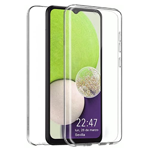 TBOC Hülle kompatibel mit Samsung Galaxy A13 4G [6.6"] - Cover [Transparent] Komplett [Silikon TPU] Full Body [360 Grad] Schutzhülle Vorder Hinten Seite Ultra Dünn Handy Anti Fingerabdruck von TBOC