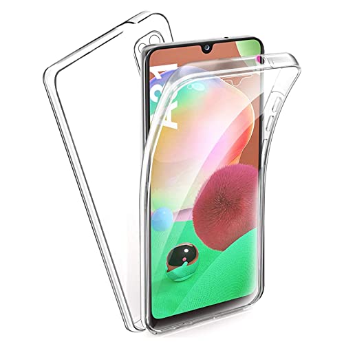 TBOC Hülle kompatibel mit Samsung Galaxy A31 [6.4 Zoll] - Cover [Transparent] Komplett [Silikon TPU] Full Body [360 Grad] Schutzhülle Vorder Hinten Seite Ultra Dünn Handy Anti Fingerabdruck von TBOC
