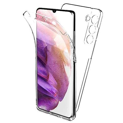 TBOC Hülle kompatibel mit Samsung Galaxy A34 5G [6.6 Zoll] - Cover [Transparent] Komplett [Silikon TPU] Full Body [360 Grad] Schutzhülle Vorder Hinten Seite Ultra Dünn Handy Anti Fingerabdruck von TBOC