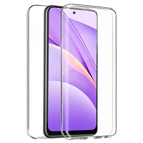 TBOC Hülle kompatibel mit Xiaomi Mi 10T Lite 5G [6.67 Zoll] - Cover [Transparent] Komplett [Silikon TPU] Full Body [360 Grad] Schutzhülle Vorder Hinten Seite Ultra Dünn Handy Anti Fingerabdruck von TBOC