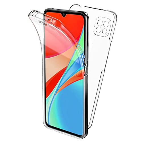 TBOC Hülle kompatibel mit Xiaomi Redmi 9C [6.53 Zoll] - Cover [Transparent] Komplett [Silikon TPU] Full Body [360 Grad] Schutzhülle Vorder Hinten Seite Ultra Dünn Handy Anti Fingerabdruck von TBOC