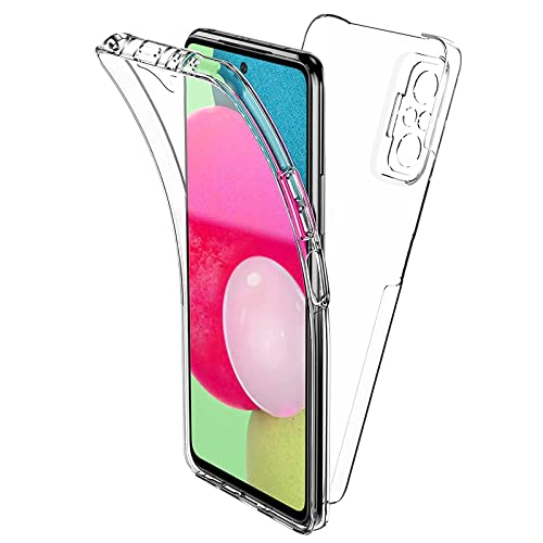 TBOC Hülle kompatibel mit Xiaomi Redmi Note 10 Pro [6.67 Zoll] - Cover [Transparent] Komplett [Silikon TPU] Full Body [360 Grad] Schutzhülle Vorder Hinten Seite Ultra Dünn Handy Anti Fingerabdruck von TBOC