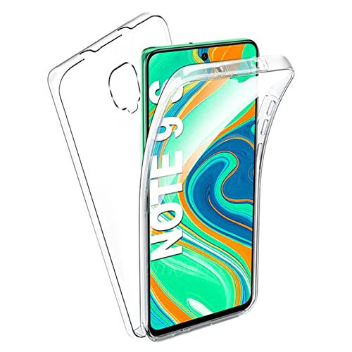 TBOC Hülle kompatibel mit Xiaomi Redmi Note 9 Pro - Note 9S - Note 9 Pro Max [6.67"] - Cover [Transparent] Komplett [Silikon TPU] Full Body [360 Grad] Schutzhülle Ultra Dünn Handy von TBOC