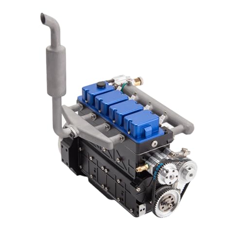 TBRICKFUNR L4-205-OHV Verbrennungsmotor Modellbau, 20.5cc Inline 4Zylinder 4-Takt Wassergekühlter Benzinmotor Modellbausatz für RC Cars, Motormodell Für Erwachsene (Pre-assembled) von TBRICKFUNR