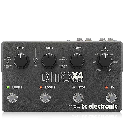 TC Electronic DITTO X4 LOOPER Einfaches und intuitives zweispuriges Gitarren-Looper-Pedal mit leistungsstarken Loop-Effekten TC Electronic DITTO X4 LOOPER Einfaches und intuitives zweispuriges Gitarren-Looper-Pedal mit leistungsstarken Loop-Effekten von TC Electronic