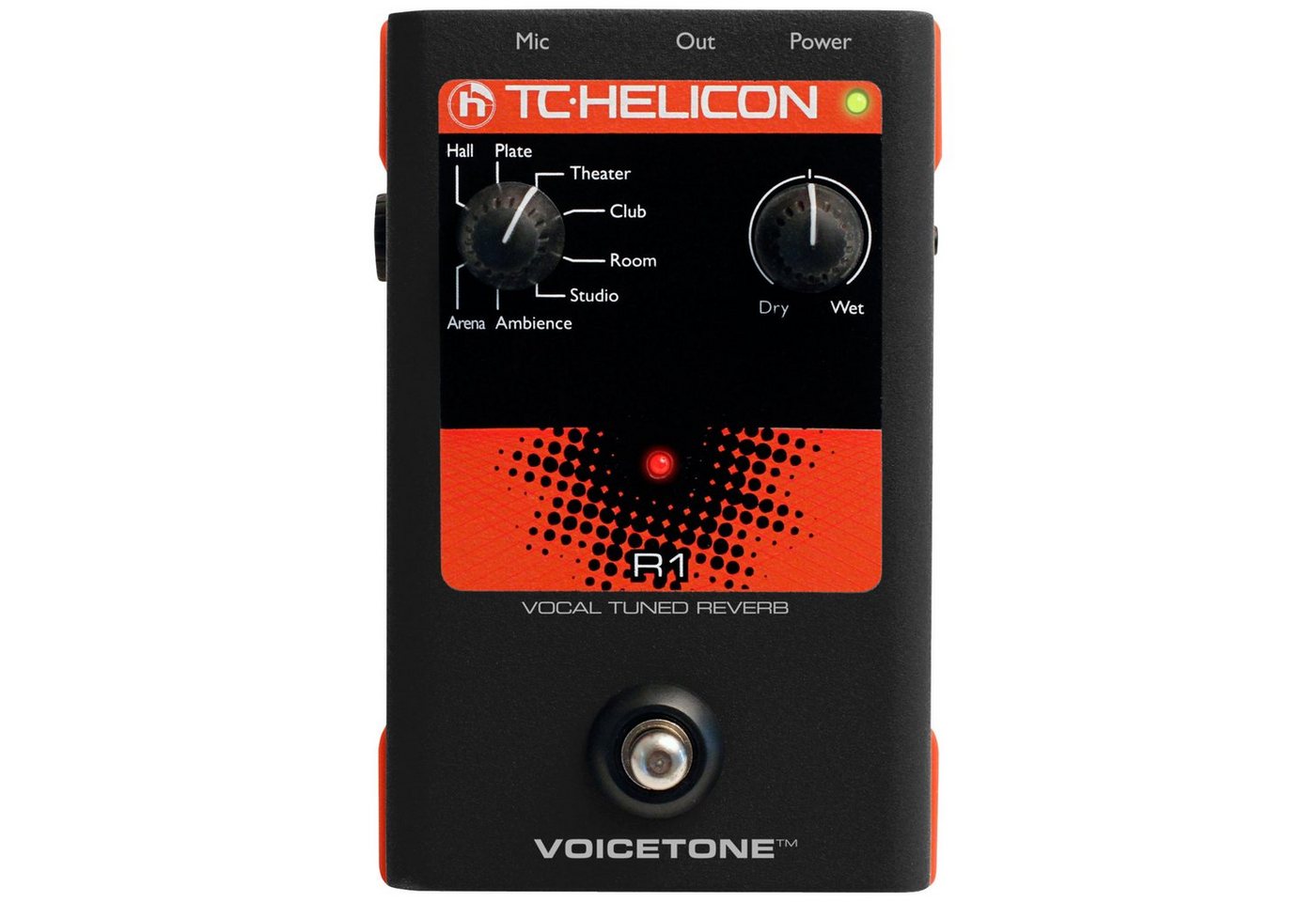TC-Helicon Audio-Wandler, (VoiceTone R1 Vocal Tuned Reverb Pedal, Studio Hardware, Effektgeräte), VoiceTone R1 - Effektgerät von TC-Helicon