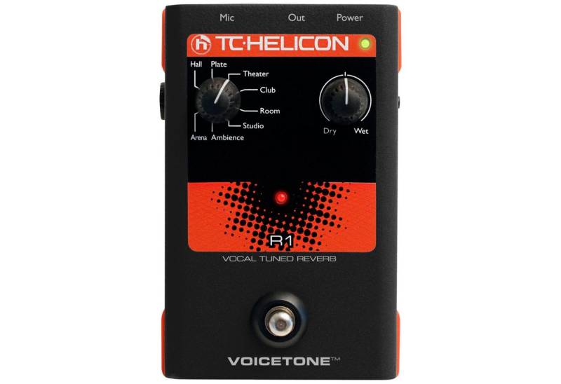 TC-Helicon Audio-Wandler, (VoiceTone R1 Vocal Tuned Reverb Pedal, Studio Hardware, Effektgeräte), VoiceTone R1 - Effektgerät von TC-Helicon