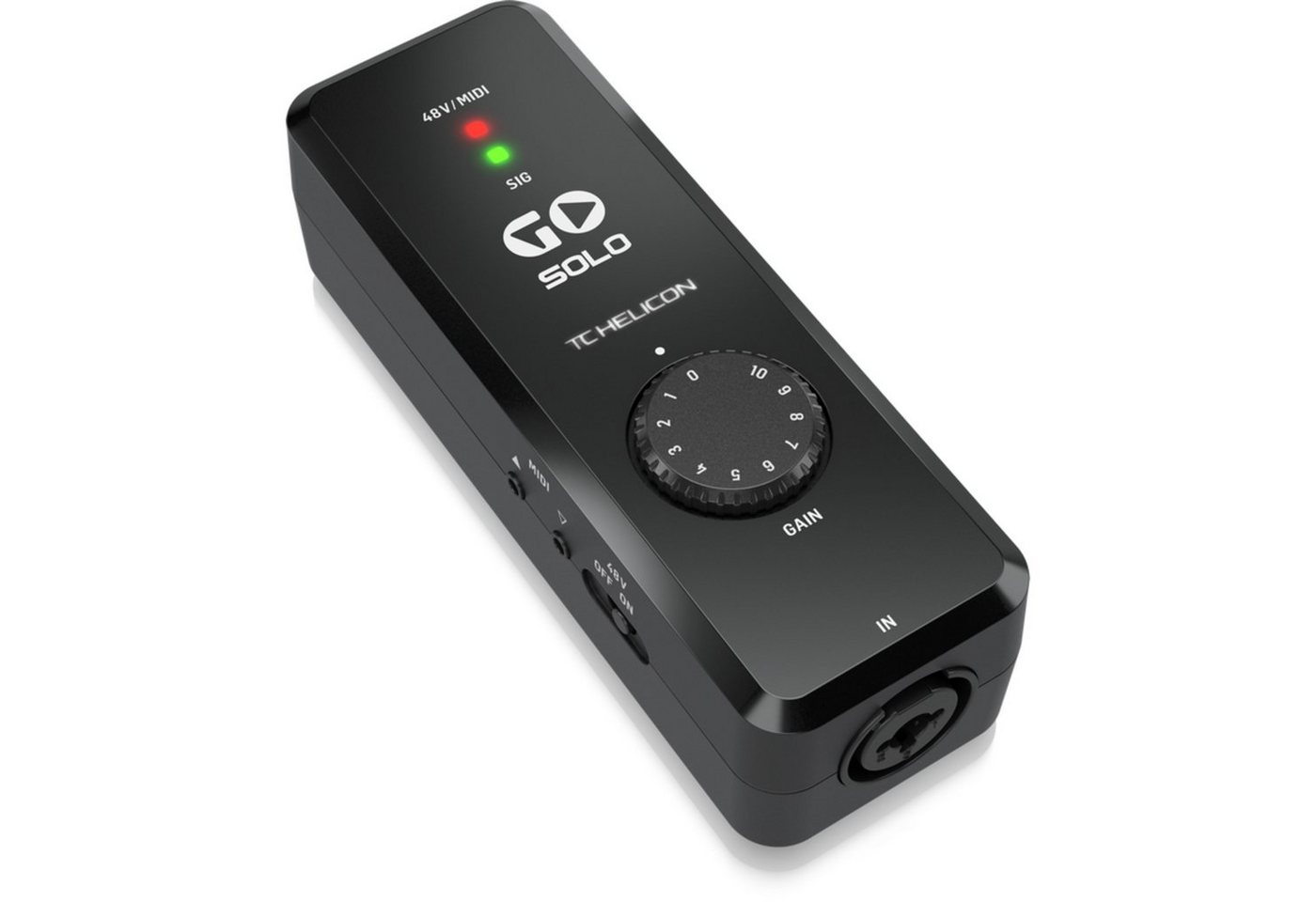 TC-Helicon Digitales Aufnahmegerät (GO SOLO 1 Kanal Audio Interface - USB Audio Interface) von TC-Helicon