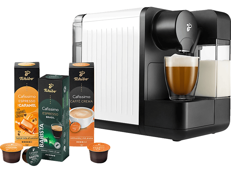 TCHIBO CAFISSIMO milk + 30 Kapseln Kapselmaschine Weiß von TCHIBO CAFISSIMO