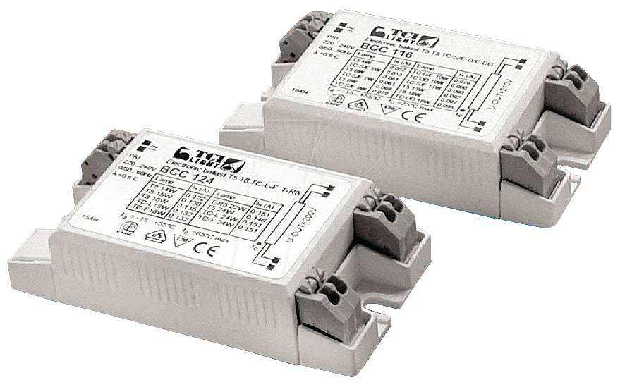 BCC 116 - Vorschaltgerät für Energiesparlampen, 10, 5 - 11, 4 - 13 W von TCI