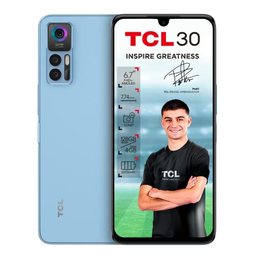 TCL 30 - Smartphone 64GB, 4GB RAM, Dual SIM, Muse Blue von TCL