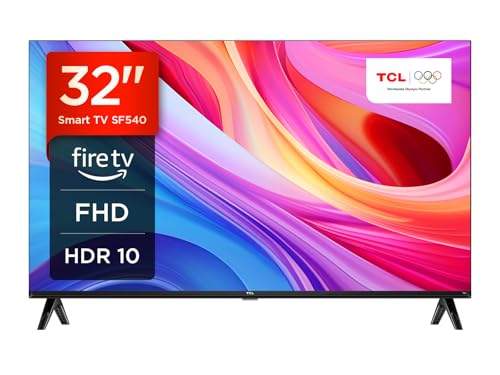 TCL 32SF540-32 Zoll FHD Smart Fernseher - HDR & HLG-Dolby Audio-DTS Virtual X/DTS-HD-Metall Randlos-Dual-Band WiFi 5-mit Fire OS 7 System, Schwarz 1080p von TCL