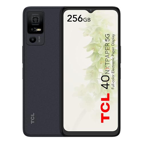 TCL 40 NXTPAPER 5G 256GB/8GB RAM Dual-SIM starlight-black von TCL