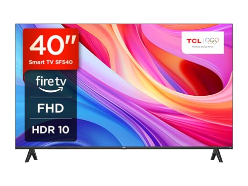 TCL 40SF540-40 Zoll FHD Smart Fernseher - 1080p, HDR & HLG-Dolby Audio-DTS Virtual X/DTS-HD-Metall Randlos-Dual-Band WiFi 5-mit Fire OS 7 System, Schwarz von TCL