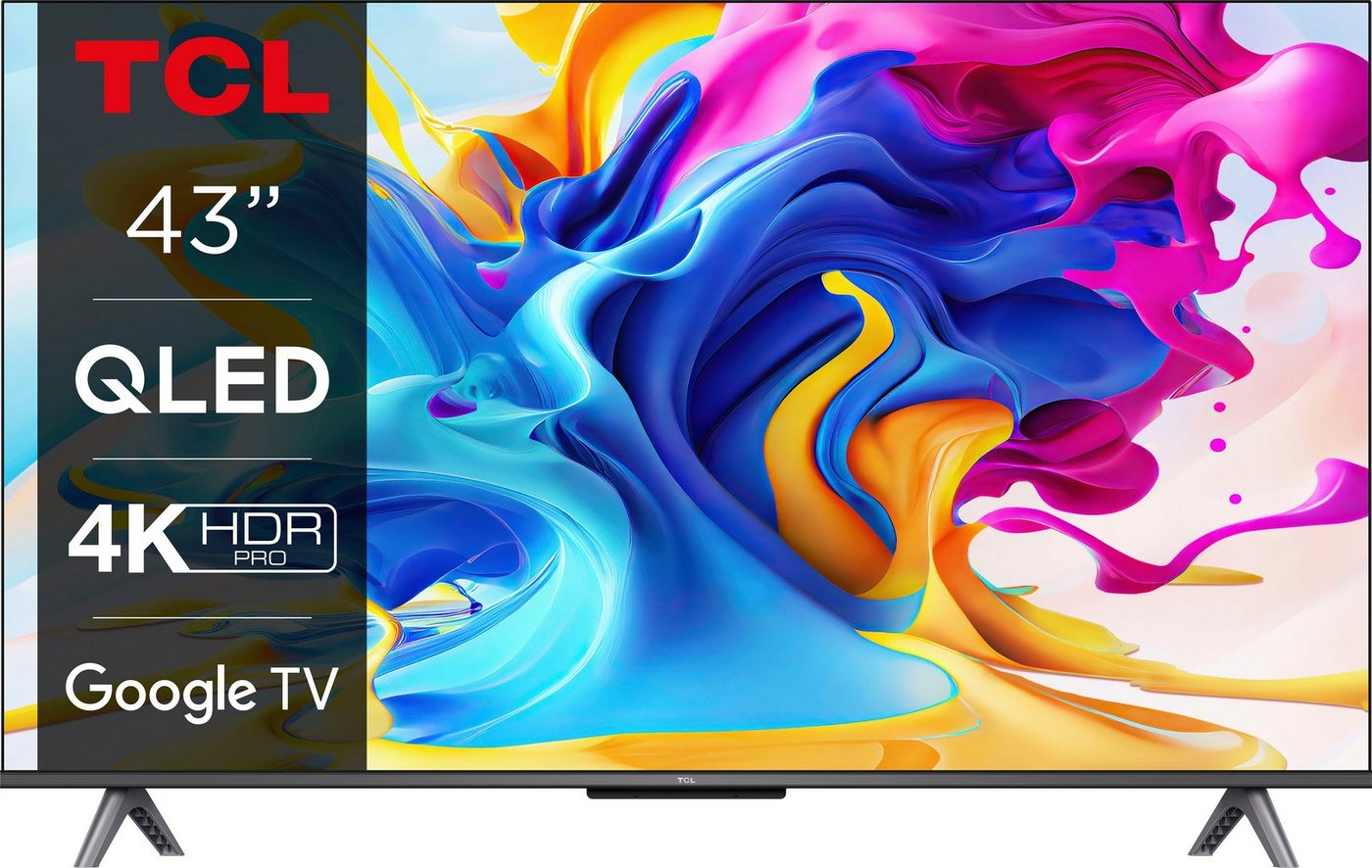 TCL 43C643X1 QLED-Fernseher (108 cm/43 Zoll, 4K Ultra HD, Google TV) von TCL