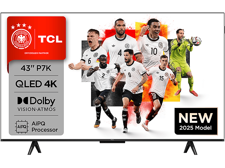 TCL 43P7K QLED TV (Flat, 43 Zoll / 109 cm, UHD 4K, SMART TV) von TCL