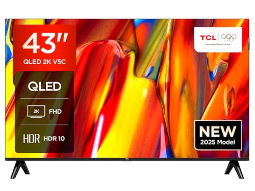 TCL 43V5C - 43“ Full HD Smart QLED Direct LED-Fernseher mit Android TV & HDR - Kompatibel mit Google Cast & Google Home, Schlankes Design TCL 43V5C - 43“ Full HD Smart QLED Direct LED-Fernseher mit Android TV & HDR - Kompatibel mit Google Cast & Google Home, Schlankes Design von TCL