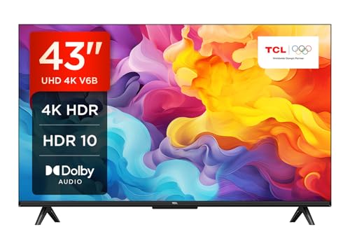 TCL 43V6B 43 Zoll, 4K Ultra HD, HDR TV, Smart TV unterstützt von Google TV (Dolby Audio, Motion Clarity, Sprachsteuerung, Kompatibel mit Google Assistant, Chromecast eingebaut TCL 43V6B 43 Zoll, 4K Ultra HD, HDR TV, Smart TV unterstützt von Google TV (Dolby Audio, Motion Clarity, Sprachsteuerung, Kompatibel mit Google Assistant, Chromecast eingebaut von TCL