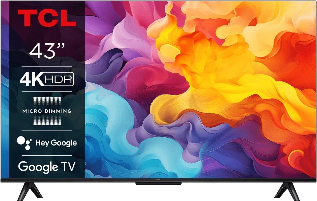 TCL 43V6B Fernseher 109,2 cm (43) 4K Ultra HD Smart-TV WLAN Schwarz [Energieklasse F] (43V6B) von TCL
