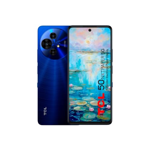 TCL 50 NXTPAPER 5G Smartphone, 5G, 17,7 cm (6,8 Zoll), höherer Augenkomfort (FHD+-Display, 16 GB (8 + 8) - 256 GB, erweiterbare MicroSD, Dual-SIM, 50-MP-Kamera, 5010-mAh-Akku, Android 14, Midnight von TCL