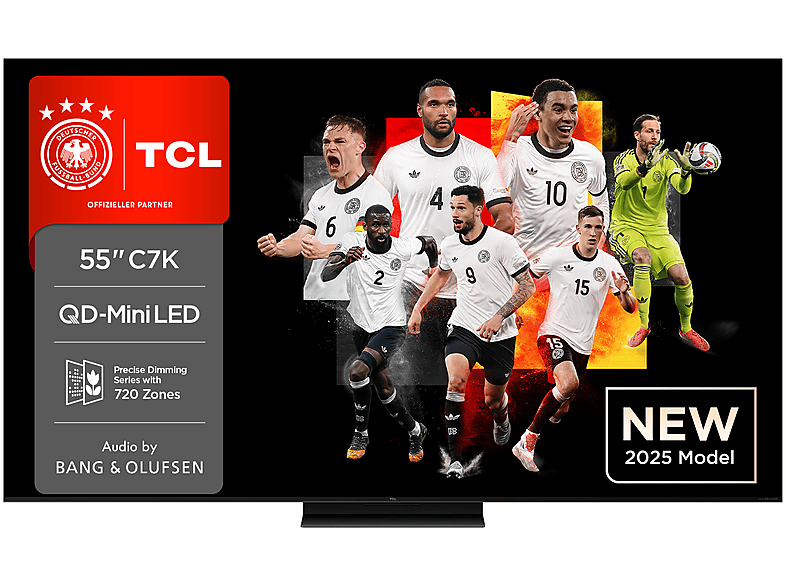TCL 55C7K QD-Mini-LED TV (Flat, 55 Zoll / 138,8 cm, UHD 4K, SMART TV) von TCL