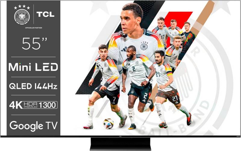 TCL 55C803GX1 QLED Mini LED-Fernseher (139 cm/55 Zoll, 4K Ultra HD, Google TV, Smart-TV) von TCL