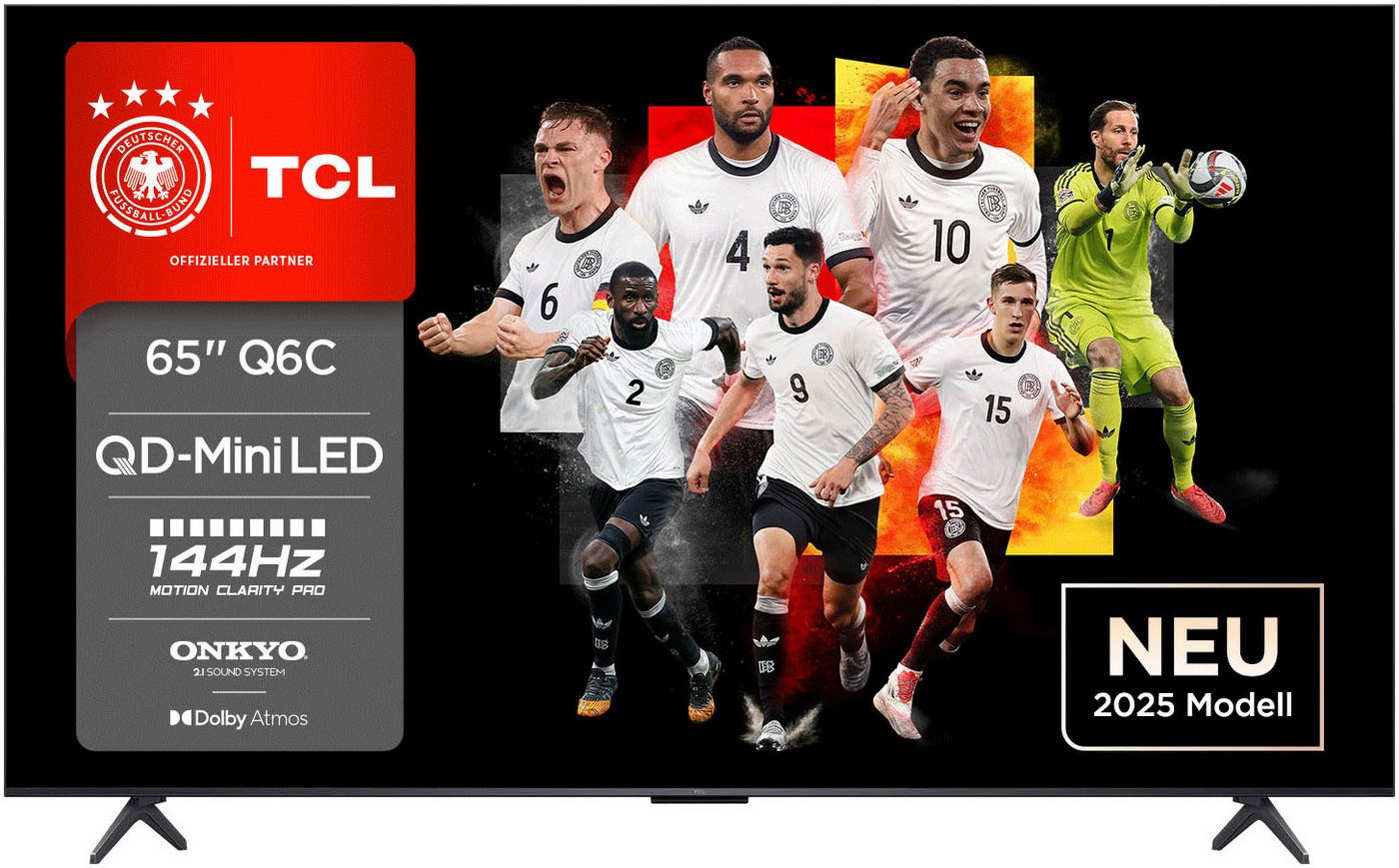 TCL 65Q6CX1 QLED Mini LED-Fernseher (164 cm/65 Zoll, 4K Ultra HD, Google TV, Smart-TV, 144 Hz, 4K HDR Premium, Smart TV, Apple TV, Multi-HDR und Dolby Vision) von TCL