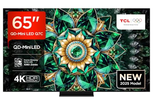 TCL 65Q7C 65 Zoll QD-Mini LED Fernseher, 4K HDR Premium 2600, Smart Google TV (Dolby Vision IQ & Atmos, HVA Panel, Audio von Bang & Olufsen, 144Hz Motion Clarity Pro, Game Master) TCL 65Q7C 65 Zoll QD-Mini LED Fernseher, 4K HDR Premium 2600, Smart Google TV (Dolby Vision IQ & Atmos, HVA Panel, Audio von Bang & Olufsen, 144Hz Motion Clarity Pro, Game Master) von TCL