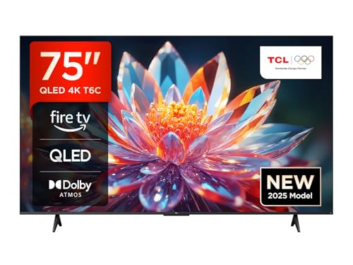 TCL 75T6C 75 Zoll QLED 4K HDR Fernseher, Smart Fire TV mit Dolby Vision & Atmos, HDR10+, Sprachbefehl Funktion & Ask Alexa TCL 75T6C 75 Zoll QLED 4K HDR Fernseher, Smart Fire TV mit Dolby Vision & Atmos, HDR10+, Sprachbefehl Funktion & Ask Alexa von TCL