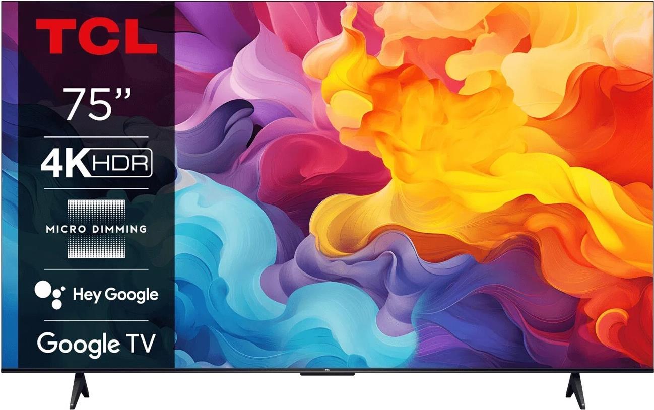 TCL 75V6B Fernseher 190,5 cm (75) 4K Ultra HD Smart-TV WLAN Schwarz [Energieklasse E] (75V6B) von TCL