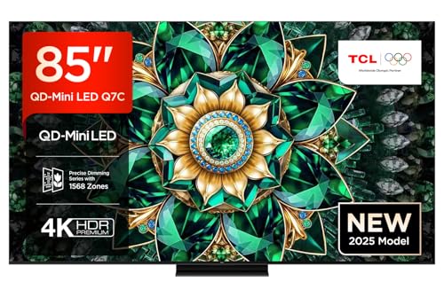 TCL 85Q7C 85 Zoll QD-Mini LED Fernseher, 4K HDR Premium 3000, Smart Google TV (Dolby Vision IQ & Atmos, HVA Panel, Audio von Bang & Olufsen, 144Hz Motion Clarity Pro, Game Master) TCL 85Q7C 85 Zoll QD-Mini LED Fernseher, 4K HDR Premium 3000, Smart Google TV (Dolby Vision IQ & Atmos, HVA Panel, Audio von Bang & Olufsen, 144Hz Motion Clarity Pro, Game Master) von TCL