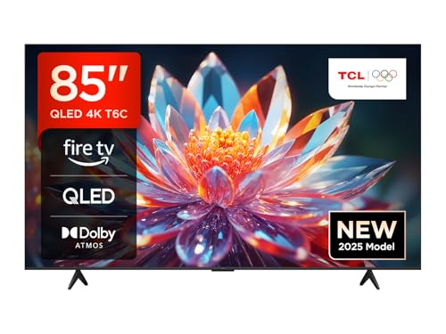 TCL 85T6C 85 Zoll QLED 4K HDR Fernseher, Smart Fire TV mit Dolby Vision & Atmos, HDR10+, Sprachbefehl Funktion & Ask Alexa TCL 85T6C 85 Zoll QLED 4K HDR Fernseher, Smart Fire TV mit Dolby Vision & Atmos, HDR10+, Sprachbefehl Funktion & Ask Alexa von TCL