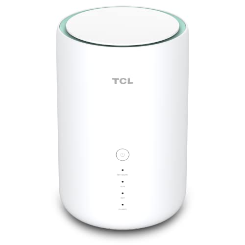 TCL LinkHub - HH130VM Home Station Router 4G, LTE (CAT 12/13), Dual Band, Gigabit, Unterstützung SIM-Karte, 3CA Standard, WiFi AC, Hotspot für bis zu 64 Benutzer, Weiß [Italien] von TCL