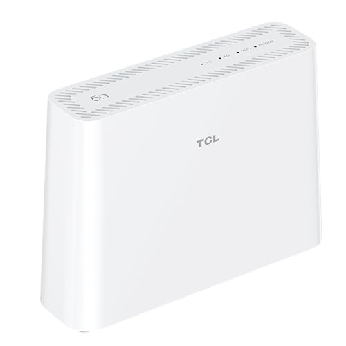 TCL LinkHub HH512 5G Router Ultra Fast, Dual Band, SIM-Kartenunterstützung, WiFi 6E, Hotspot für bis zu 32 Benutzer, Weiß [Italien] von TCL