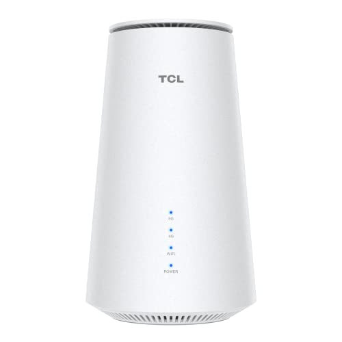 TCL LinkHub HH515V Home Station Router 5G Ultraschnell, Dualband, Gigabit, NFC, SIM-Kartenunterstützung, Standard 3CA, Wi-Fi 6, Hotspot für bis zu 256 Benutzer, eingebaute Antennen, weiß von TCL