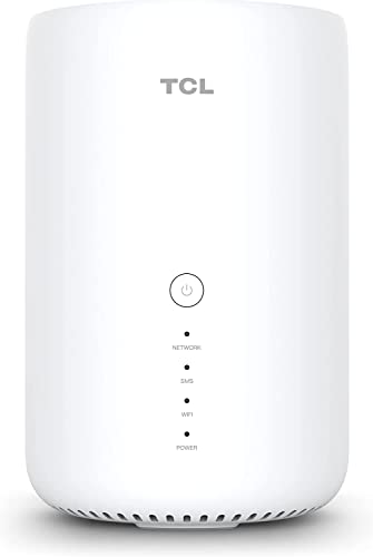 TCL Mobile LinkHub HH130VM Home Station Router 4G, LTE (CAT 13), Dual Band, Gigabit, SIM-Kartenunterstützung, Standard 3CA, WiFi AC, Hotspot bis zu 64 Benutzer, Weiß von TCL