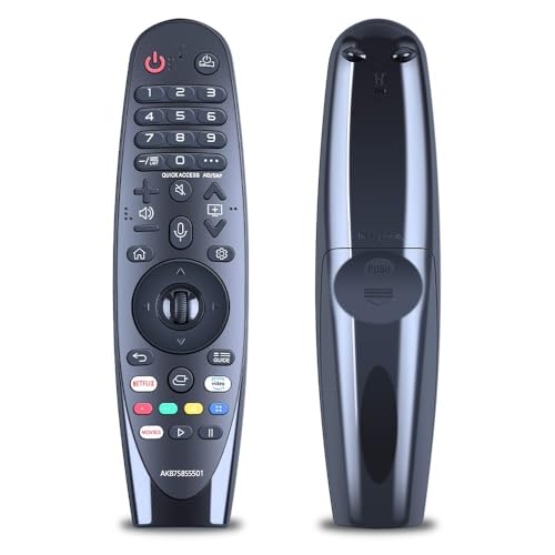Ersatz AKB75855501 Voice Magic-Fernbedienung kompatibel für LG Magic Smart TV-Fernbedienung AN-MR20GA AN-MR19BA AN-MR18BA mit Netflix- und Prime Video-Shortcut-Tasten von TCNOUMT