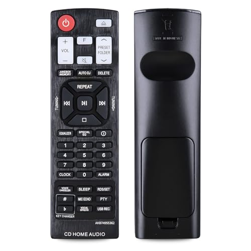 Ersatz-Fernbedienung für LG CD Mini HiFi-System AKB74955362, kompatibel mit LG COV30748165 CL65 OK45 OK55 CKS43F CK56 CKS57F OK75 OK99 CK99 CL65 Ersatz-Fernbedienung für LG CD Mini HiFi-System AKB74955362, kompatibel mit LG COV30748165 CL65 OK45 OK55 CKS43F CK56 CKS57F OK75 OK99 CK99 CL65 von TCNOUMT