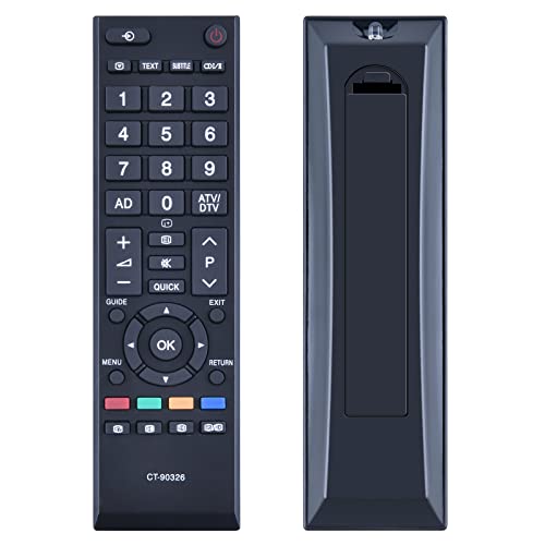 Ersatzfernbedienung CT-90326 für Toshiba Smart TV CT-90325 CT-90329 CT-90336 CT-90351 CT-90380 CT-90386 CT-90436 Keine Einrichtung erforderlich von TCNOUMT