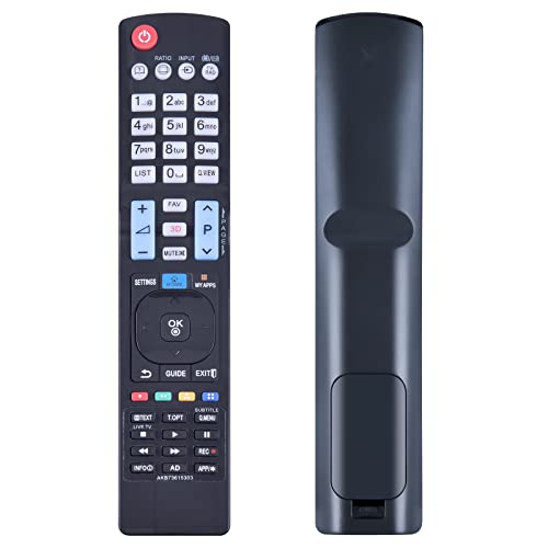 Passend für LG AKB73615303 Ersatzfernbedienung Kompatibel mit LG Smart TV AKB73615302 AKB73615361 AKB73615362 AKB73615397 AKB73715603 32LN540B 32LM620T 50PN6500 Universal Fernseher Fernbedienung von TCNOUMT