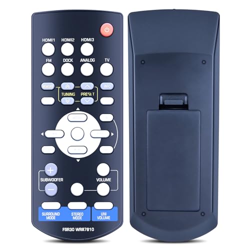 TCNOUMT Ersatz-Fernbedienung FSR30 WE87810, kompatibel mit Yamaha Soundbar FSR30 WE87810 NS-BR300 SR-300 YHT-S301 YHTS301 SR300 YHT-S400 YHTS400BL TCNOUMT Ersatz-Fernbedienung FSR30 WE87810, kompatibel mit Yamaha Soundbar FSR30 WE87810 NS-BR300 SR-300 YHT-S301 YHTS301 SR300 YHT-S400 YHTS400BL von TCNOUMT