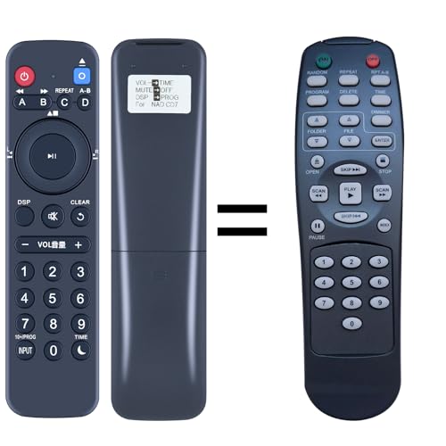 TCNOUMT Ersatz-Fernbedienung für NAD CD 7 C-516BEE/C-515BEE CD-Player TCNOUMT Ersatz-Fernbedienung für NAD CD 7 C-516BEE/C-515BEE CD-Player von TCNOUMT