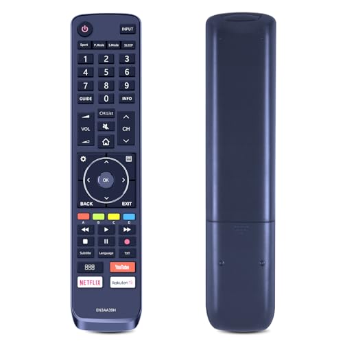 TCNOUMT Ersatz TV Fernbedienung EN3AA39H Kompatibel mit Hisense TV H50A6550 H55A6550 H43A6550 H50N5900 H55NU8700 H55U7A H65U7A H50U7A von TCNOUMT