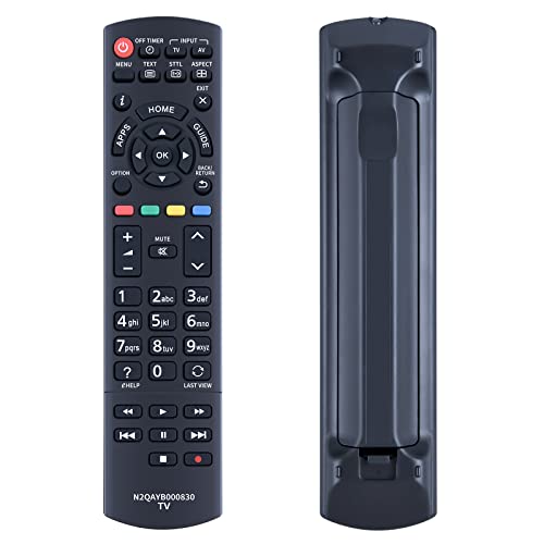 TCNOUMT N2QAYB000830 Fernbedienung Ersatz für Panasonic Viera TV TX-L32EN63 TX-39AS600Y TX-39ASW504 TX-39ASW604 TX-L42E6EK TX-42AS500E TX-42AS500Y TX-42AS600EW TX-42AS600EW TX-42AS600Y TX-50AS500Y TCNOUMT N2QAYB000830 Fernbedienung Ersatz für Panasonic Viera TV TX-L32EN63 TX-39AS600Y TX-39ASW504 TX-39ASW604 TX-L42E6EK TX-42AS500E TX-42AS500Y TX-42AS600EW TX-42AS600EW TX-42AS600Y TX-50AS500Y von TCNOUMT